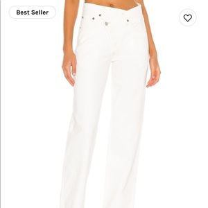 Agolde Criss Cross Wide Leg - White - Size 25
